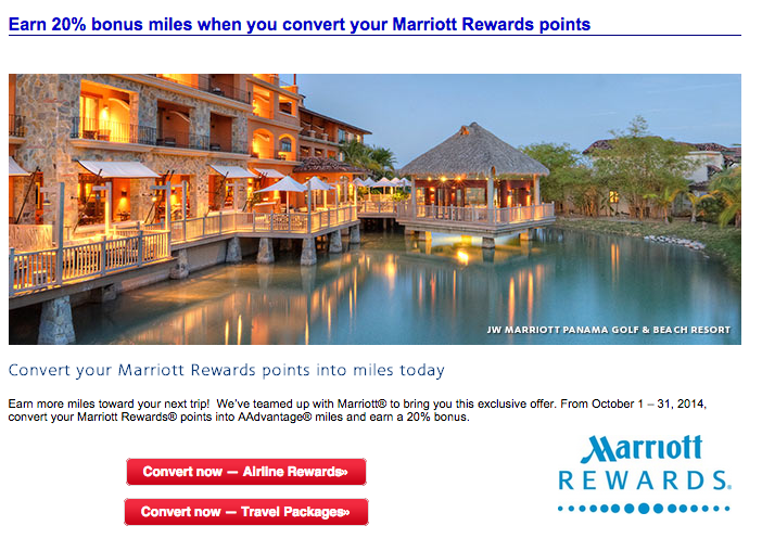 Marriott to American 20% Bonus