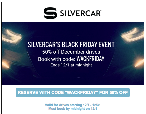Silvercar Black Friday