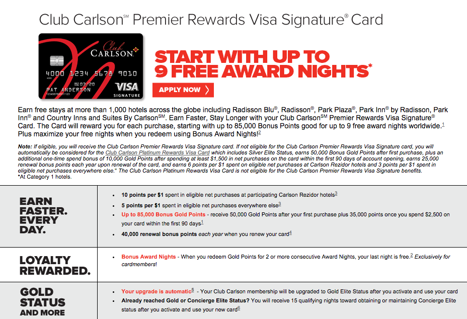 Club Carlson Credit Card
