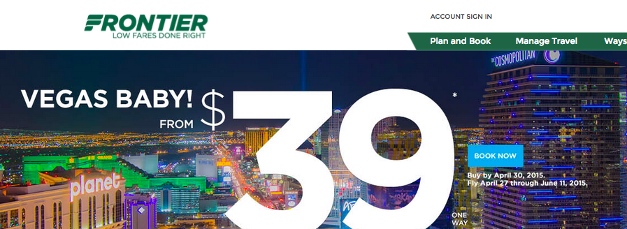 Cheap Flights to Vegas with Frontier! - Deals We Like