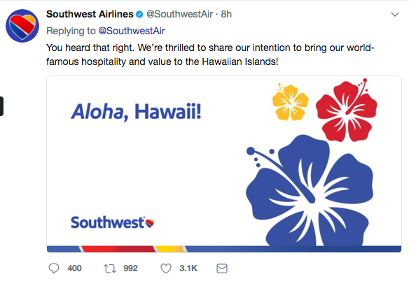 southwest flying hawaii