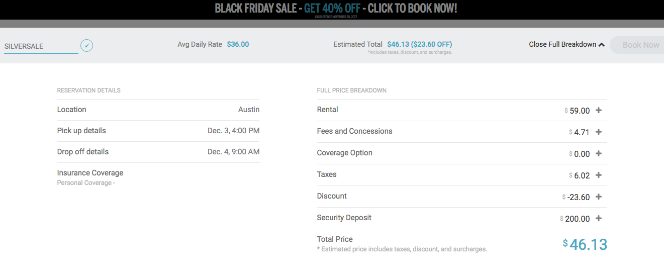 a screenshot of a black friday sale