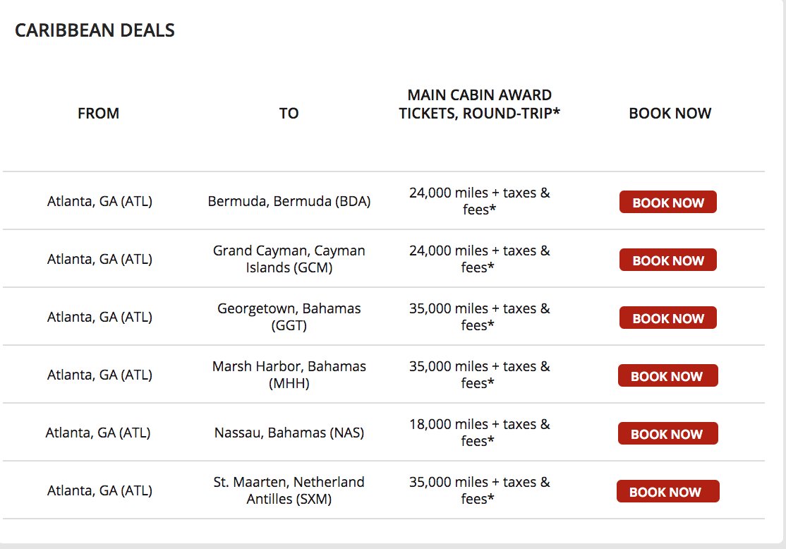 a screenshot of a flight deals