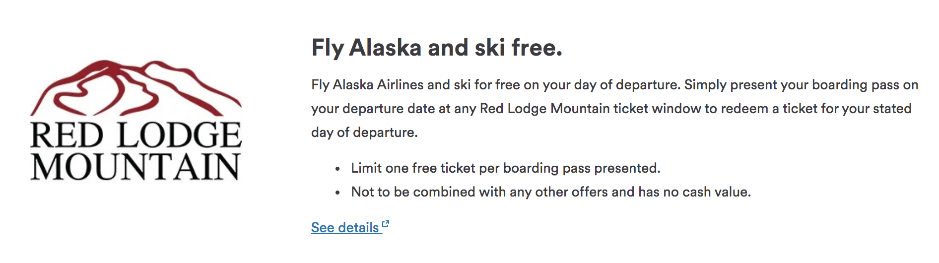 Alaska airlines free lift ticket