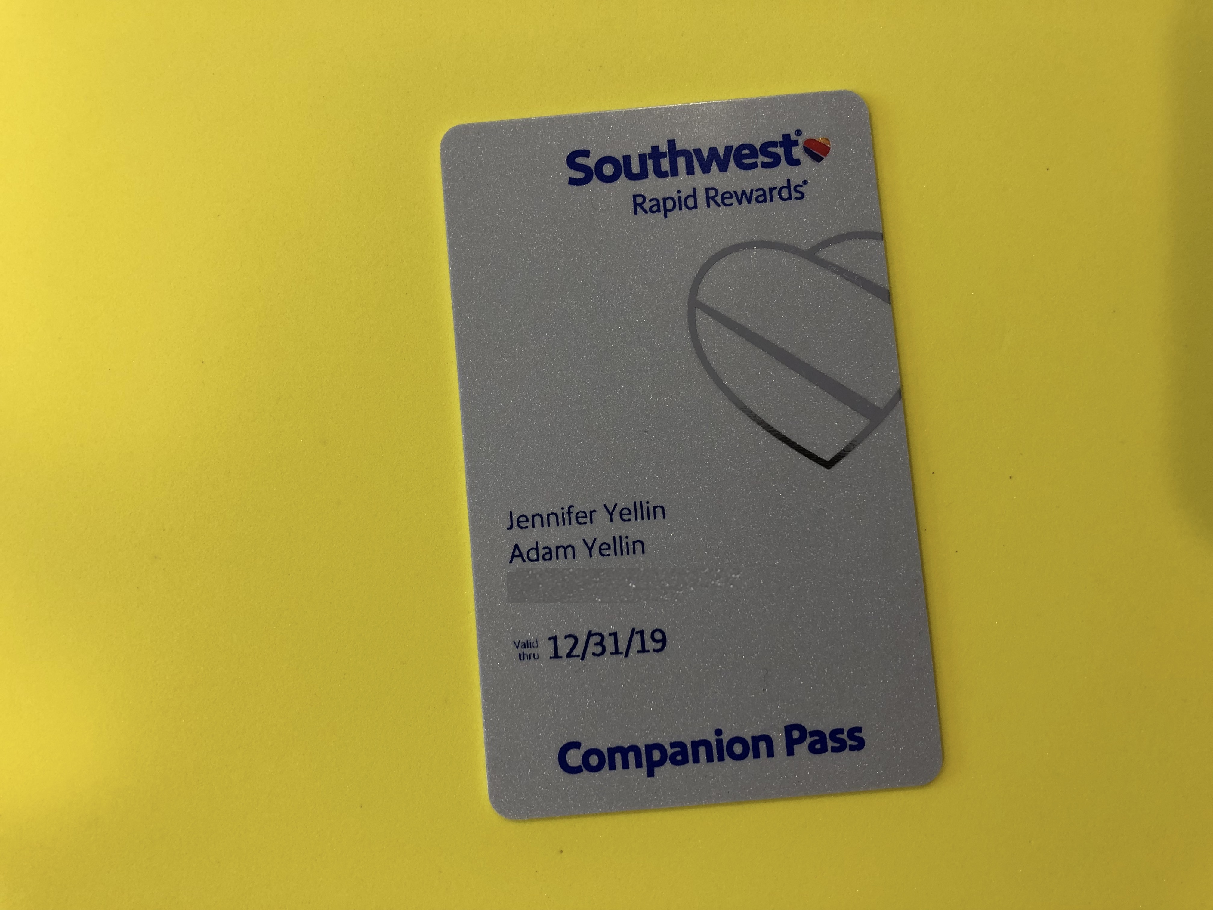 Southwest companion pass credit card