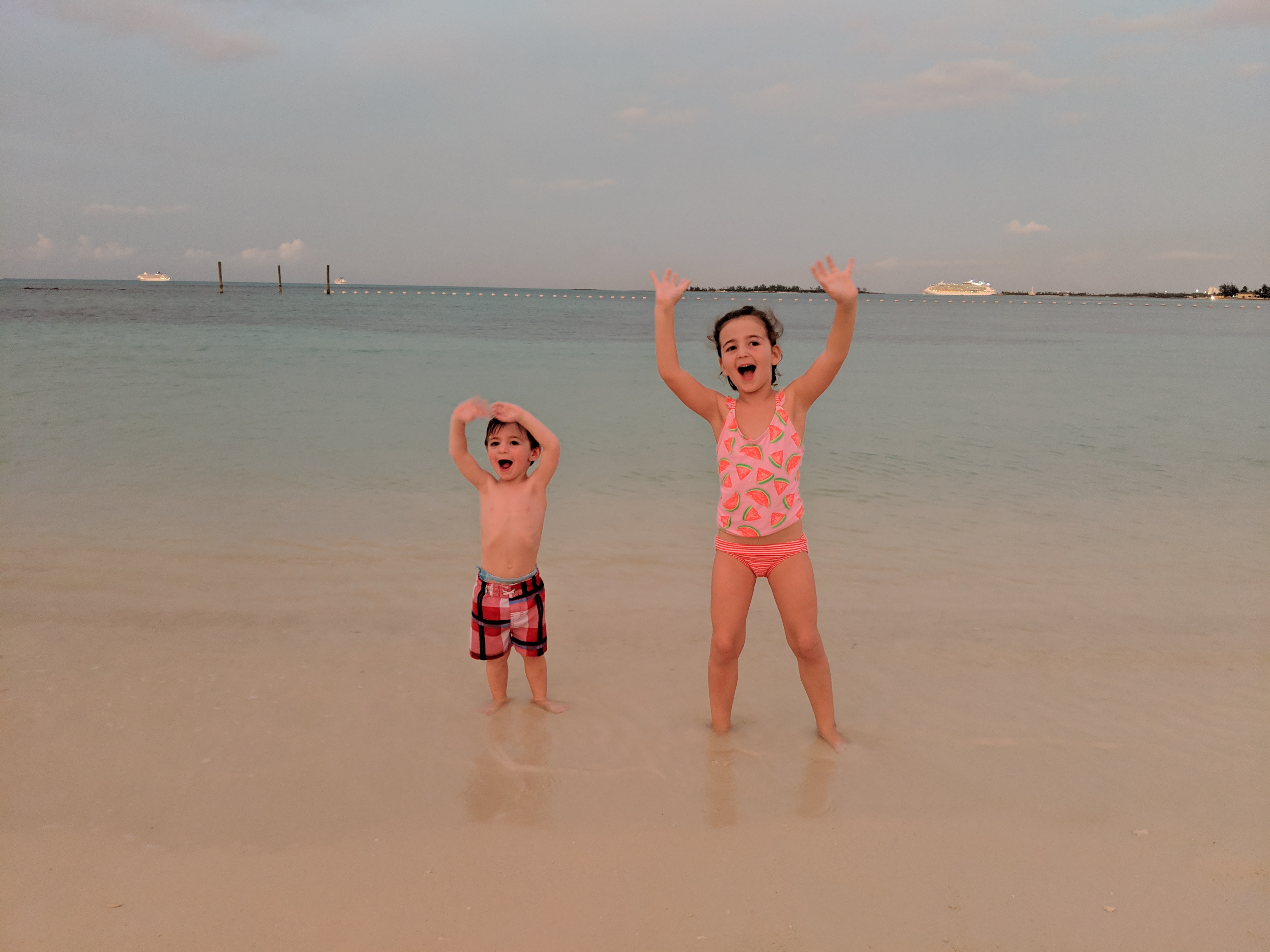 two children on a beach