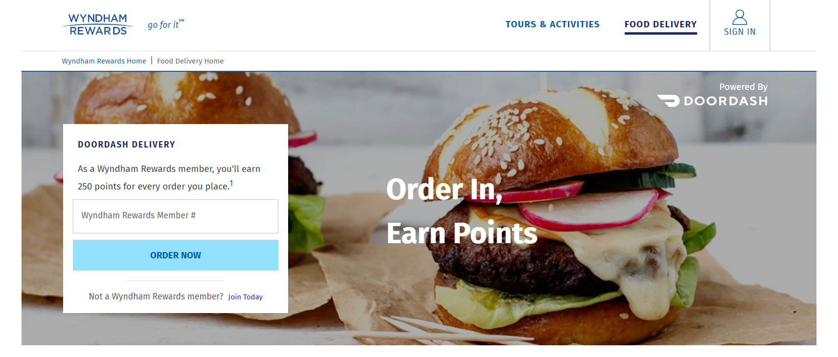 a screenshot of a food website
