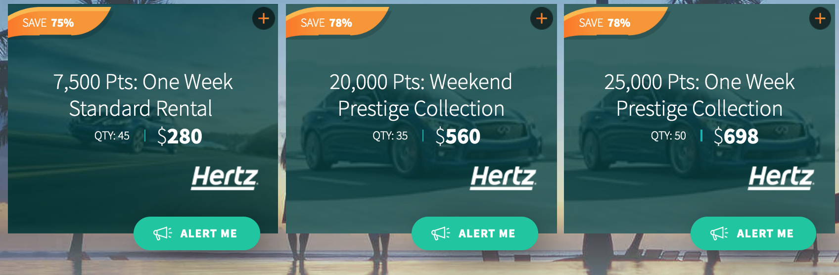 Purchase Hertz points