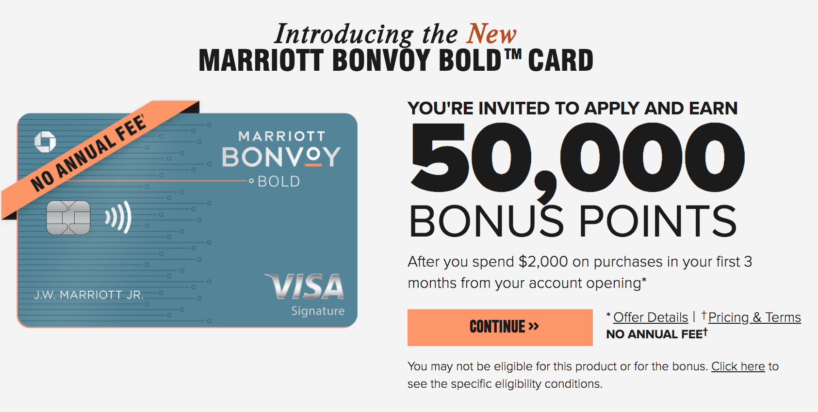 Marriott Bonvoy Bold: Brand New No Annual Fee Credit Card