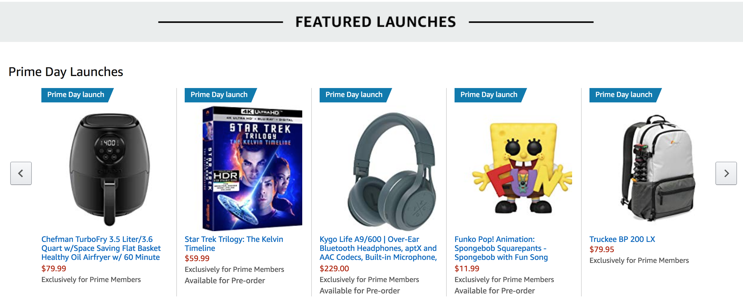 a product launch page with a box and headphones