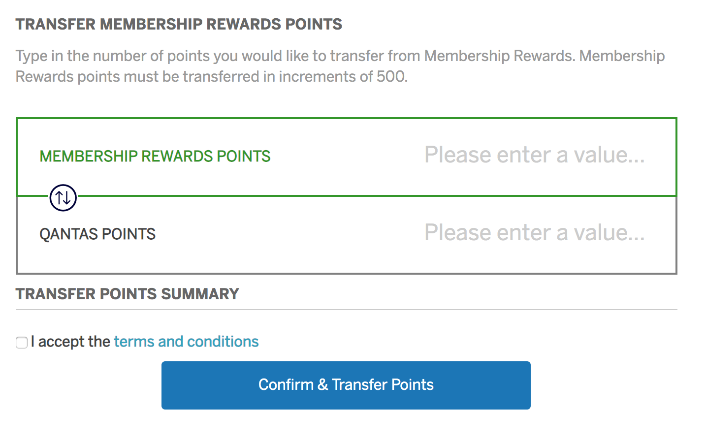 a screenshot of a rewards points