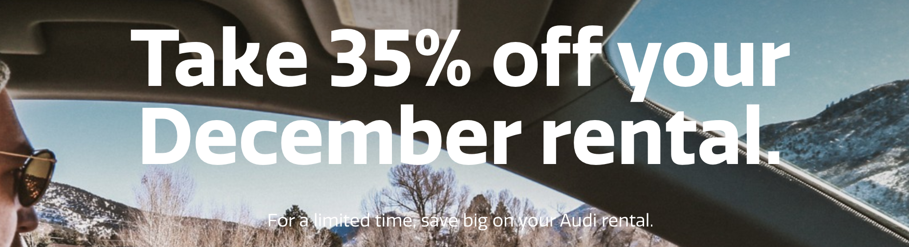 Silvercar black friday promotion will give you 35% off your rental for the month of December.