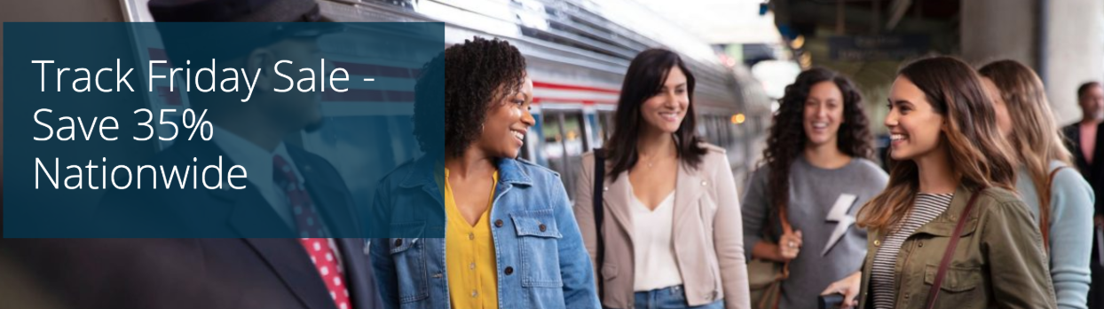 amtrak black friday sale is offering 35% off train rides